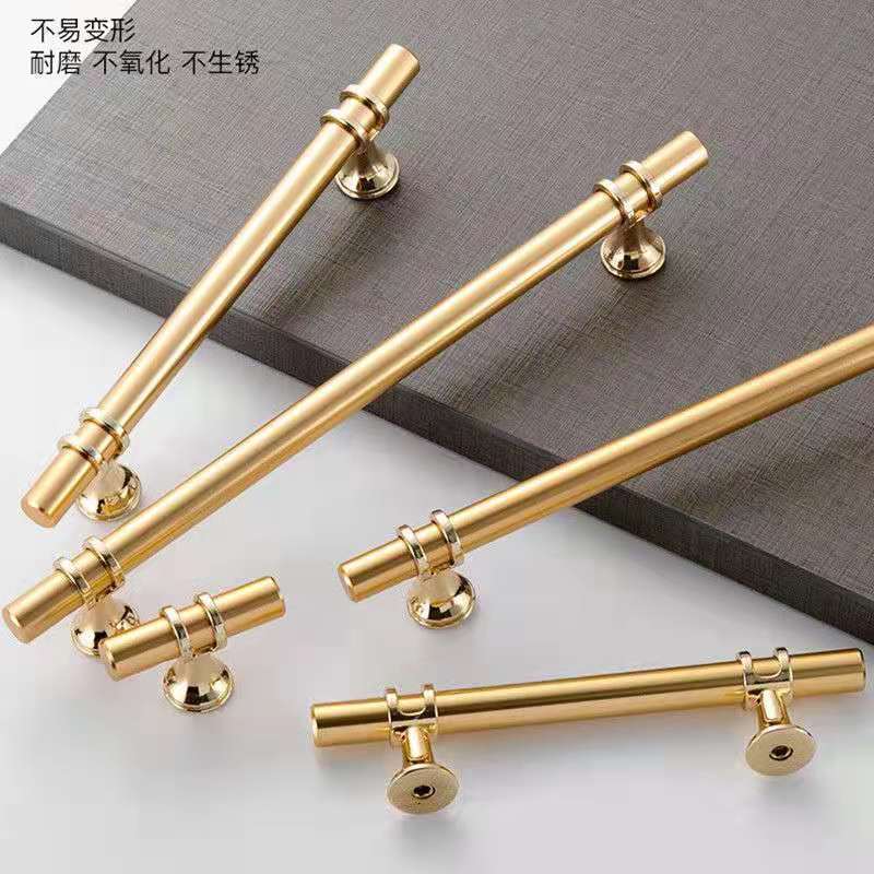 Amazon Hotsale Modern Simple Styles Pull Cabinet Handle gold  Black Wardrobe kitchen Cabinet Handles