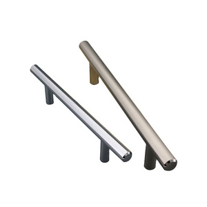 stainless steel hollow T bar handle Diameter 10mm customized size length in bsn CP gold finishing color cabinet cupboard handle