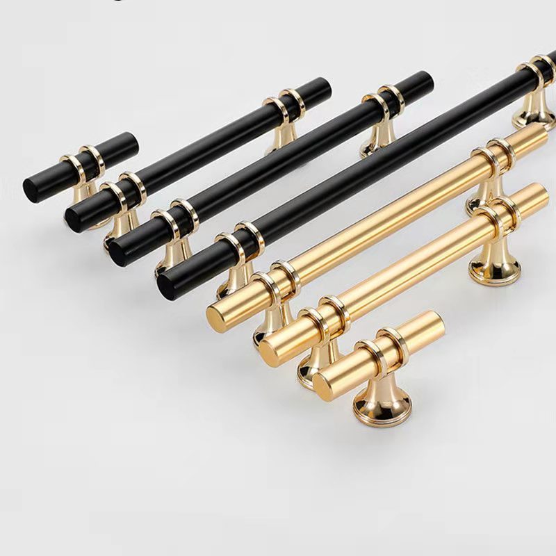 Amazon Hotsale Modern Simple Styles Pull Cabinet Handle gold  Black Wardrobe kitchen Cabinet Handles