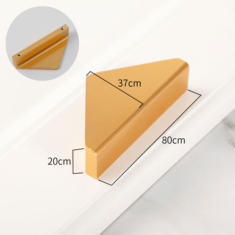 Luxury style CNC Modern Aluminium Cabinet handles triangle Drawer knob Black/white/Gold furniture knobs color customized