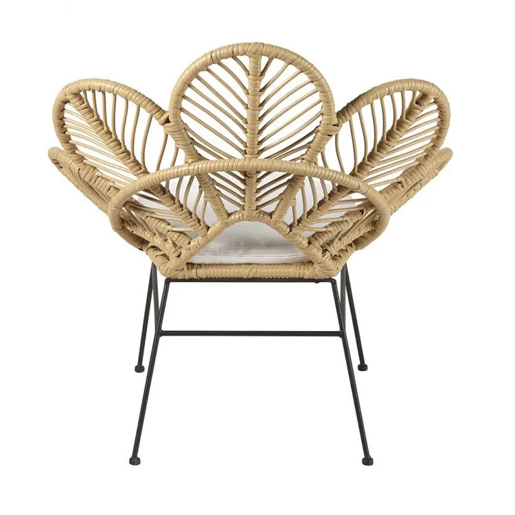 wholesale outdoor furnitures wicker rattan flower chair outdoor Garden Chairs rattan peacock chair