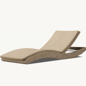 modern design outdoor beach in water swimming pool side chaise lounge chair set ledge wooden sun loungers