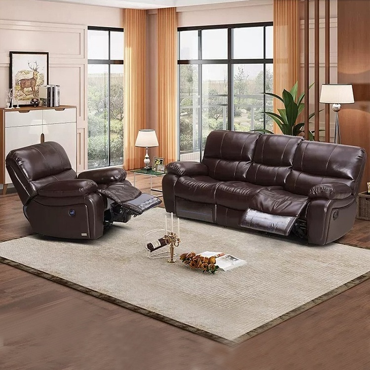 Foshan furniture factory leather recliner sofa sets modern comfort home cinema sofa theater furniture