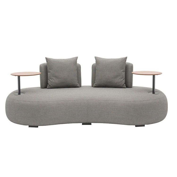 Cafe Leisure Unique Design Villa Luxury Outdoor Grey fabric Sofa  Frame Leisure Garden Furniture Set