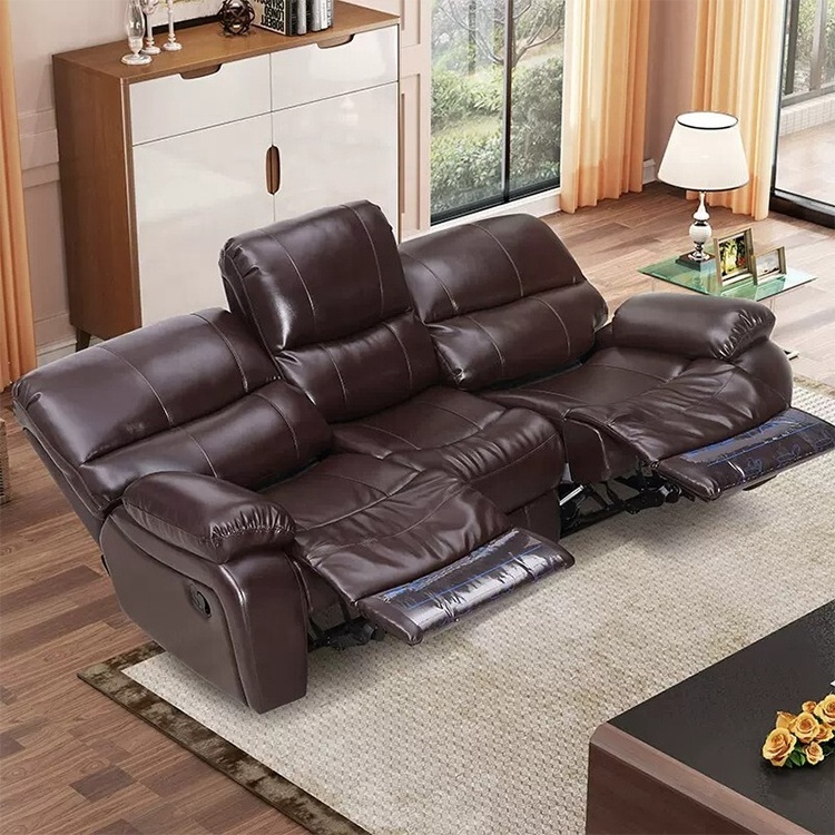 Foshan furniture factory leather recliner sofa sets modern comfort home cinema sofa theater furniture