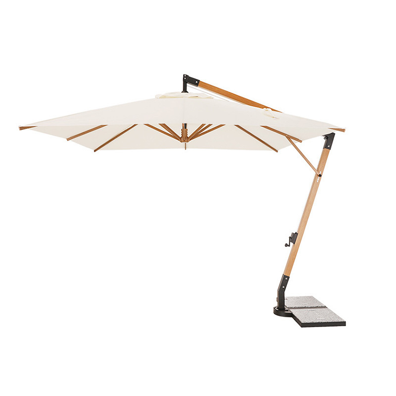 Summer sun white garden umbrella cantilever parasol Villa grade garden umbrella for sale big umbrella outdoor