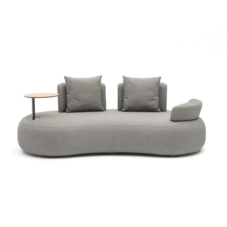 Cafe Leisure Unique Design Villa Luxury Outdoor Grey fabric Sofa  Frame Leisure Garden Furniture Set