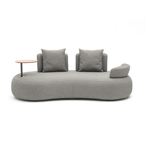 Cafe Leisure Unique Design Villa Luxury Outdoor Grey fabric Sofa  Frame Leisure Garden Furniture Set