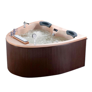 Heart shaped small whirlpool outdoor mini freestanding hot ice bath tub for adults