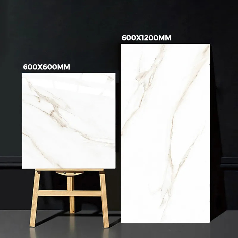 Modern Design Homogeneous Marble Porcelain Tiles 60x60 Glazed Wood Surface for Bathroom Floors and Villas from China