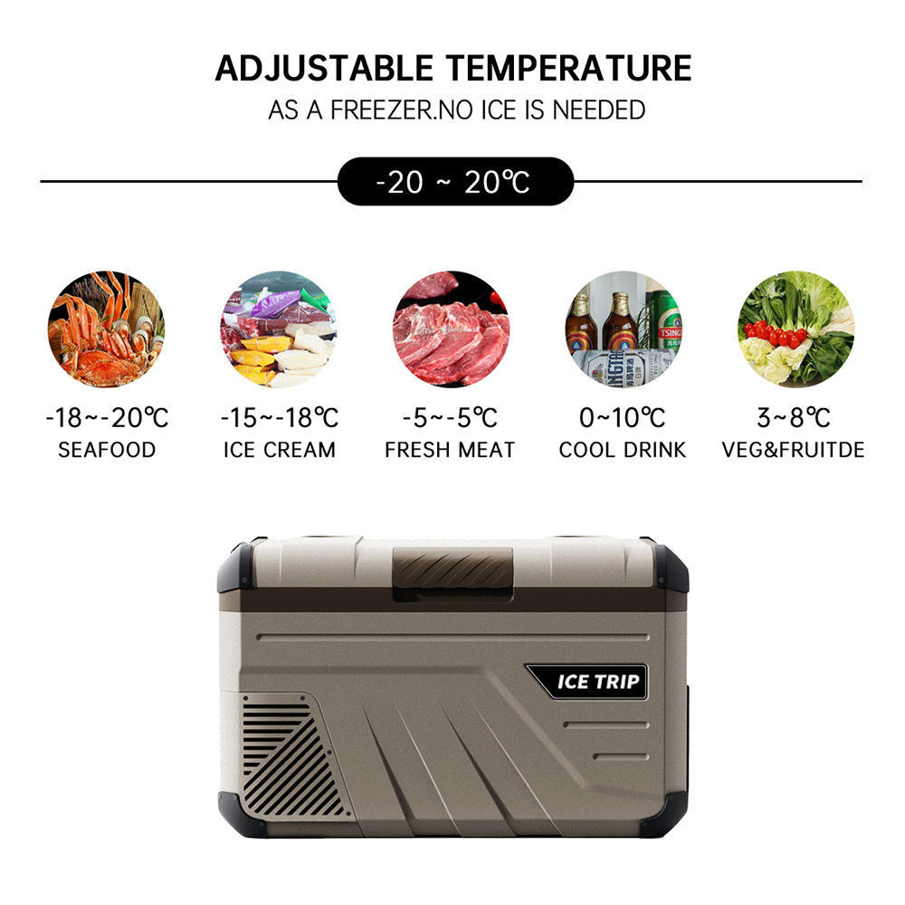 SOG-1 Portable rechargeable 35l mini car fridge Outdoor Camping car refrigerator