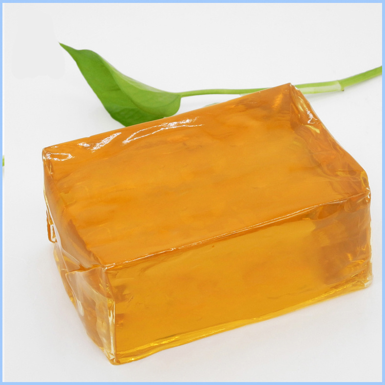 PSA yellow block rubber packaging glue hot melt adhesive for paper boxes gift box carton packaging