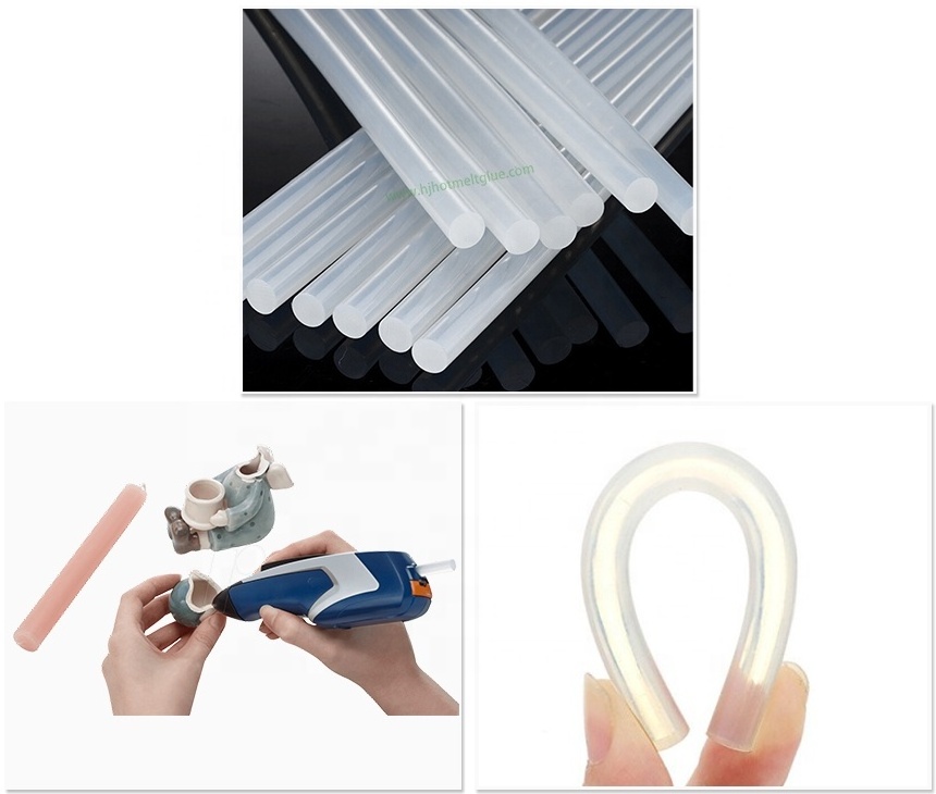 Best Selling Elastic Viscosity High Quality White Transparent Silicone Hot Melt Glue Stick 11mm