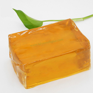 PSA yellow block rubber packaging glue hot melt adhesive for paper boxes gift box carton packaging