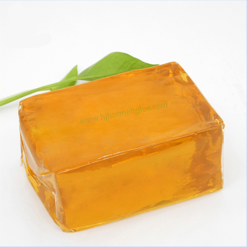 PSA yellow block rubber packaging glue hot melt adhesive for paper boxes gift box carton packaging