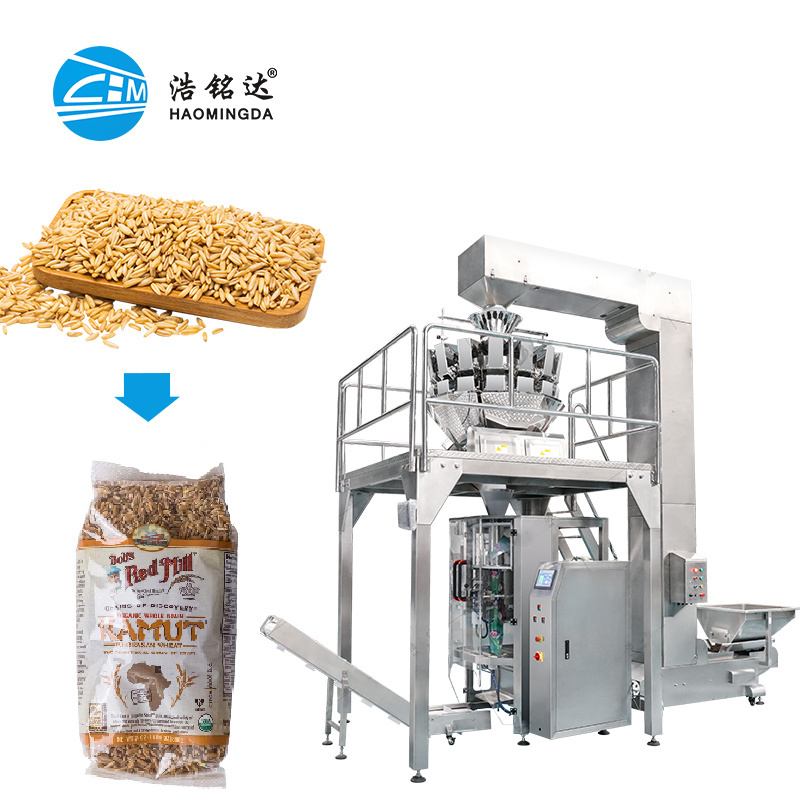 Premade Grain Machinery Puffed Coconut Flakes rice bags sealing Packaging Corn Chin Chin Namkeen Pouch Machine Packaging Cereal