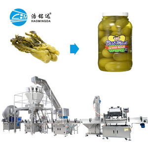 Multi-function Packaging Pickled Vegetables Kimchi Filling Packing Machine Labeling Capping Packing Machine Price Sale