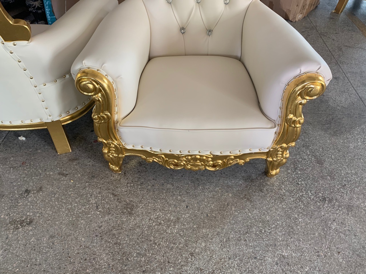 kids throne chairs party children, white and gold wedding event party hotel furniture small king throne chair for kids