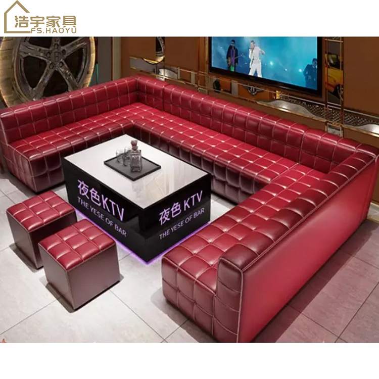 booth sofa good quality pu leather modern vip strip night club bar furniture lounge nail KTV bar furniture