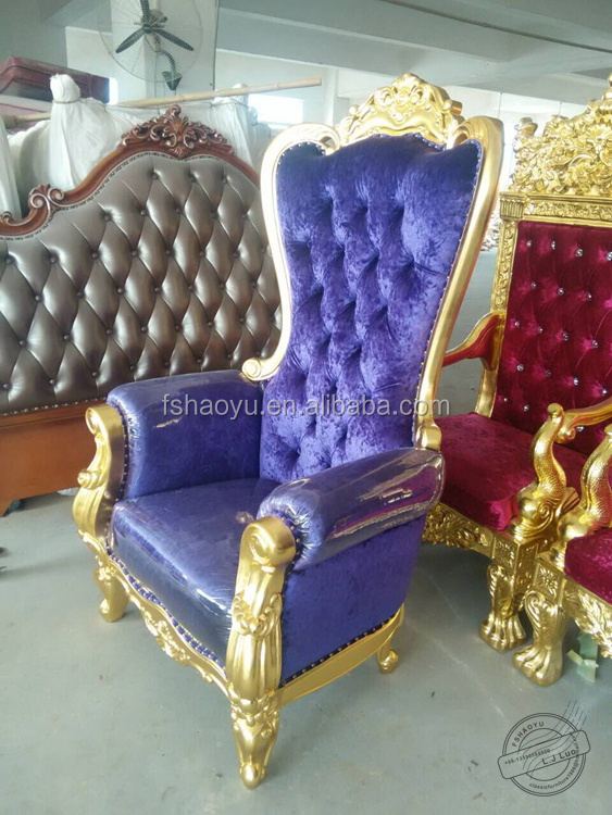 royal purple king throne chair hair salon chairs, white and silver royal throne chairs