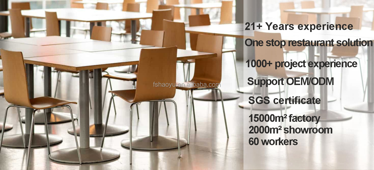 Heavy-Duty School Canteen Furniture Restaurant Tables and Chairs Set Fast Food Modern Cafeteria Dining Table and Chair Set