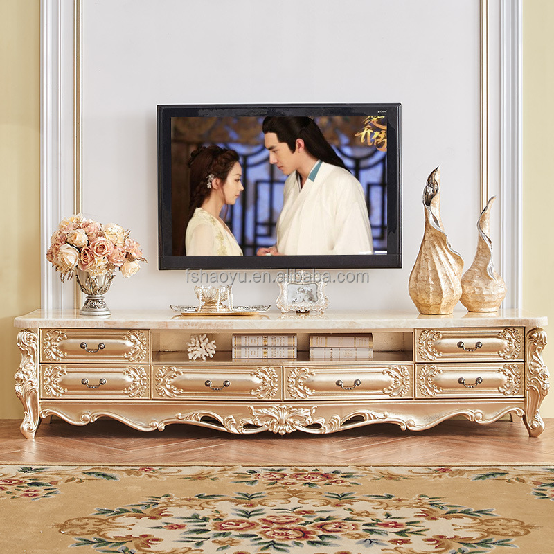 luxury classic living room cabinets solid wood european cabinet living room american tv cabinet