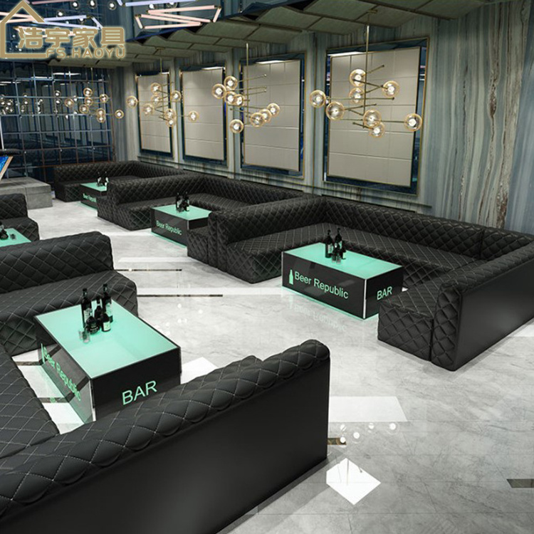 U shape L shape night club bar sofa counter furniture  modern event  booth seating sofa