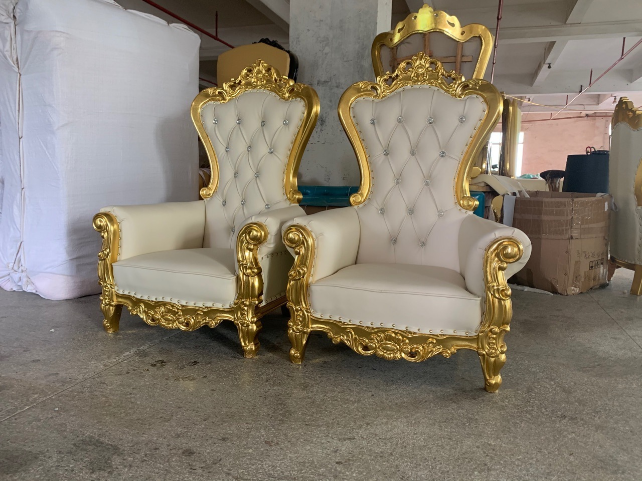 kids throne chairs party children, white and gold wedding event party hotel furniture small king throne chair for kids