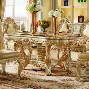 home furniture antique classic dinning set table sets with solid wood wooden oval dining table