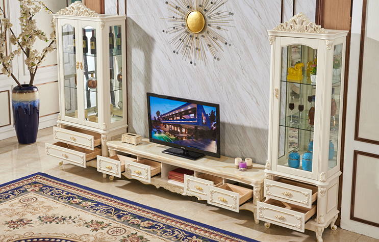 High Quality Home Floor Tv Stand Living Room Furniture Tv Cabinets minimalist with marble top, tv stand cabinet console