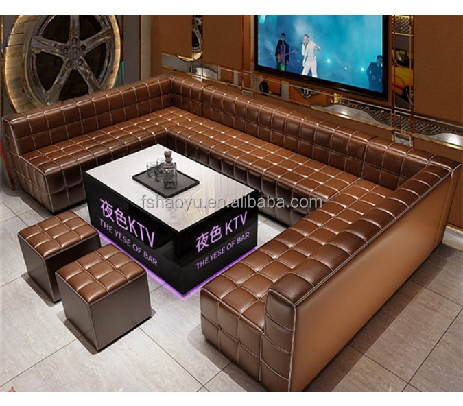 booth sofa good quality pu leather modern vip strip night club bar furniture lounge nail KTV bar furniture