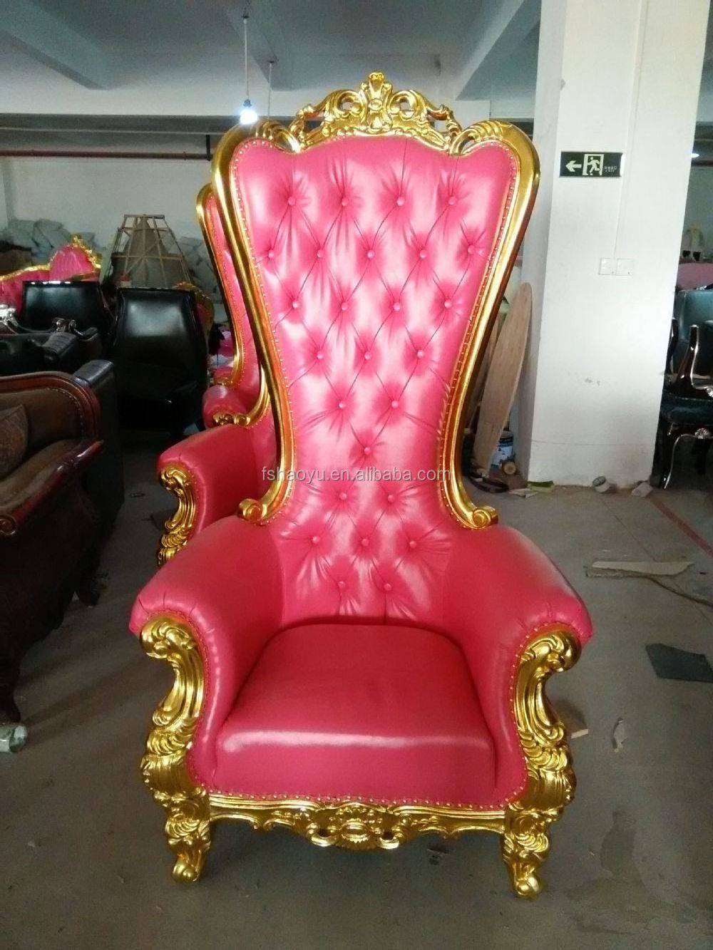 royal purple king throne chair hair salon chairs, white and silver royal throne chairs