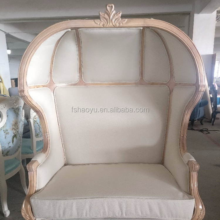 Royal King Cage Throne Chair Antique French High Back Canopy Chair ,wedding Love Seat Sofa Living Room Furniture Wooden 5 Set