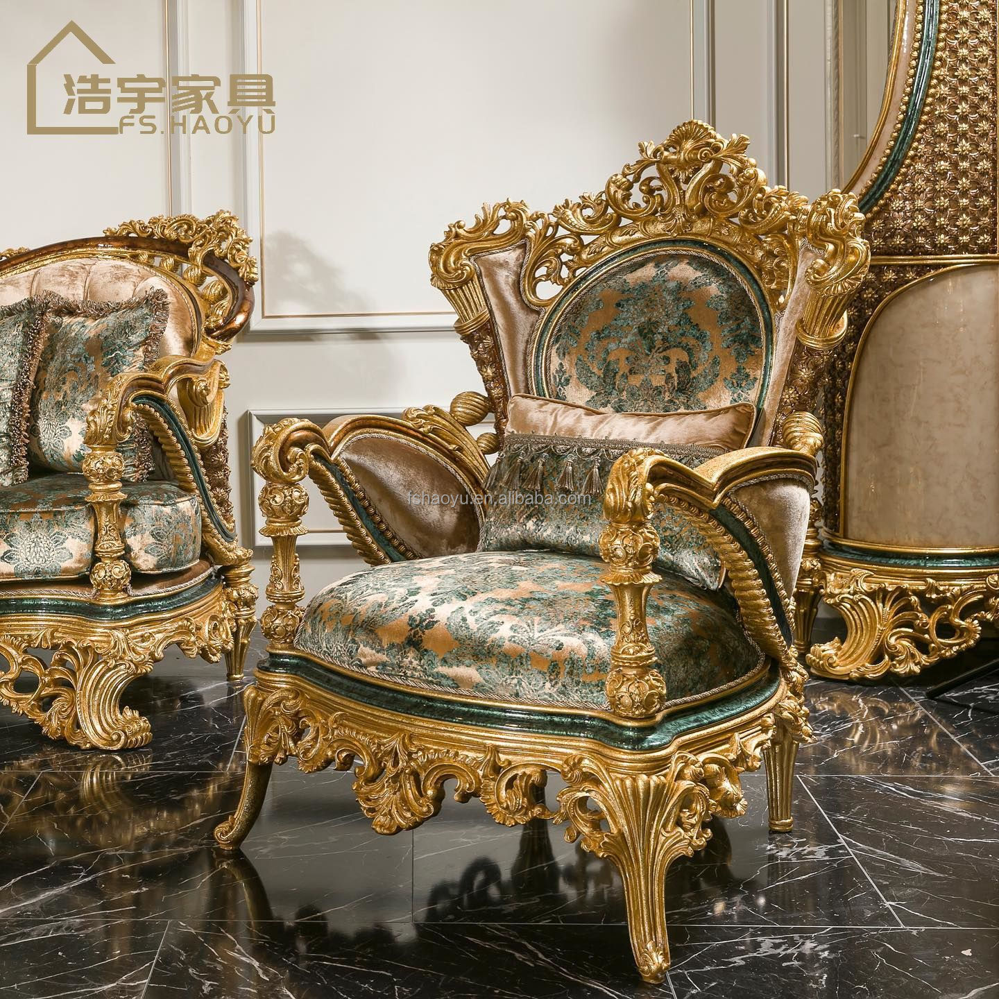 uperior quality antique wood luxury sofa chair european style designer furniture luxury living room sofa with manufacturer price