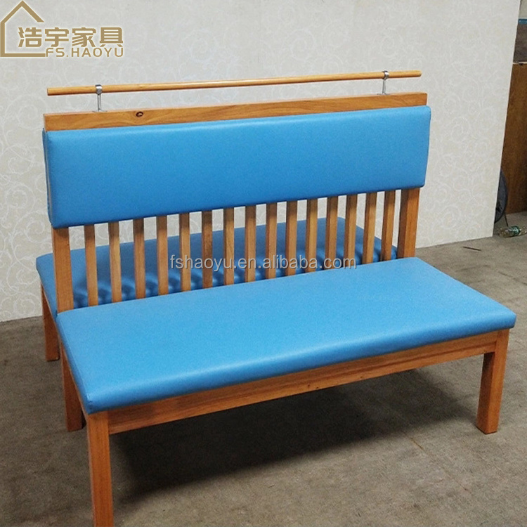 customized modern restaurant blue leather bar booth wooden dining club booth furniture sofa blue double side booth seating