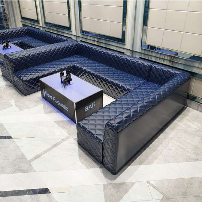 Chesterfield luxury club furniture booth seating Hotel Restaurant outdoor modern bar booth sofa