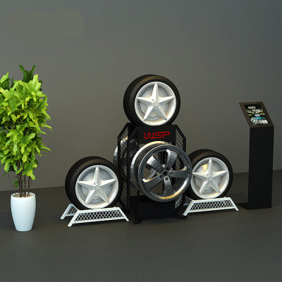 4s Shop Show Auto Alloy Wheel Rim Hub Display Rack Car Parts Wheel Tire Sample Metal Display Stand