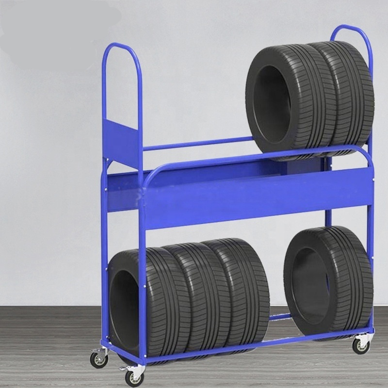 Auto Repair Shop Motorcycle Passenger Car Truck Wheel Tires Accessories Metal Storage Rack Display Stand