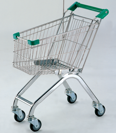 Supermarket Shopping Trolley & Carts Convenience Store 90/100/120L Storage Basket Hand Push Shopping Cart