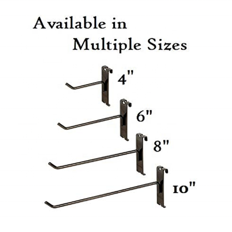 Custom Supermarket Grocery Store Display Rack Accessories Hanging Hooks J Hook Metal Display Hooks