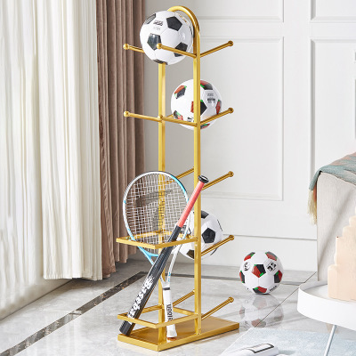 New Sports Equipment Badminton Racket Baseball Bat Home Garage Football Basketball Metal Display Rack Stand Holder