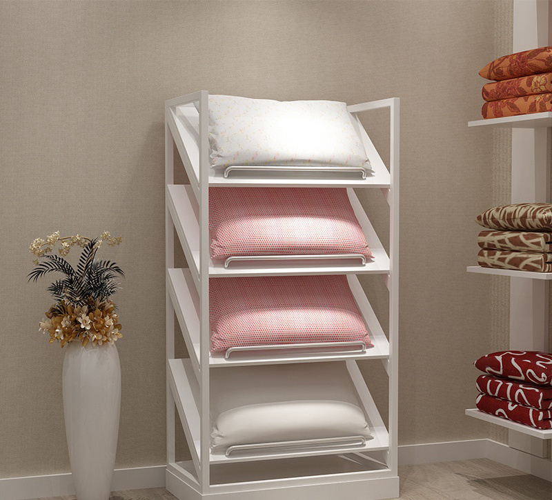 Household Daily Necessities Shop Slippers Fabric Curtain Carpet Display Rack Bed Pillows Metal Display Stand Shelf