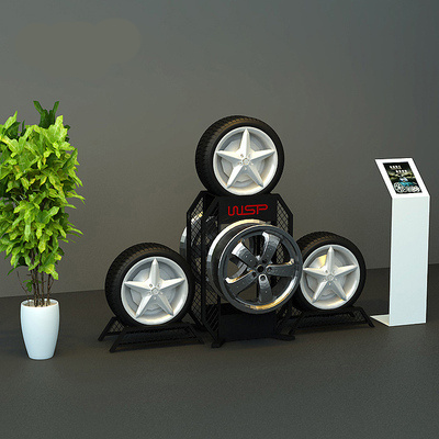 4s Shop Show Auto Alloy Wheel Rim Hub Display Rack Car Parts Wheel Tire Sample Metal Display Stand