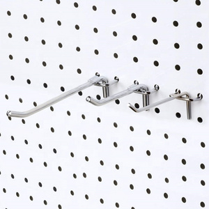 Custom Length Store Hole Panel Metal Pegboard Display Rack Hooks Hanging Tools Accessories Metal Mesh Stand Hook