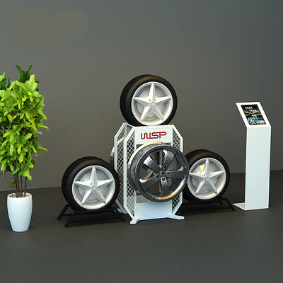 4s Shop Show Auto Alloy Wheel Rim Hub Display Rack Car Parts Wheel Tire Sample Metal Display Stand