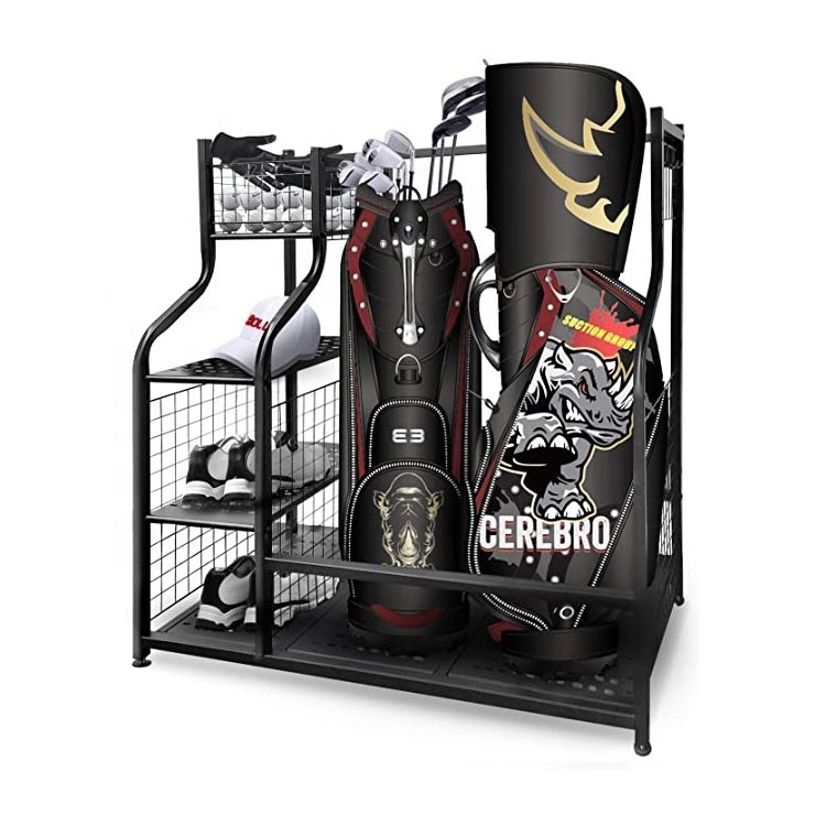 Oversized Design Garage Golf Bags Organize Storage Rack Custom Golf Clubs Equipment Display Rack