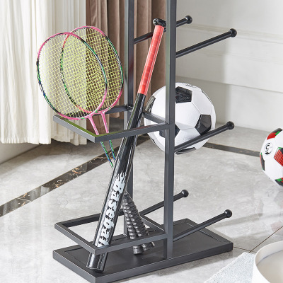 New Sports Equipment Badminton Racket Baseball Bat Home Garage Football Basketball Metal Display Rack Stand Holder