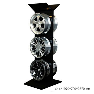 Exhibition Hall Single Double Sided Car Hub Rim Display Stand Auto Alloy Wheel Rims Sample Metal Display Rack