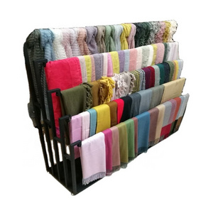 Custom Clothing Store Winter Heating Silk Tie Scarf Display Stand Textile Fabric Roll Carpet Metal Display Rack