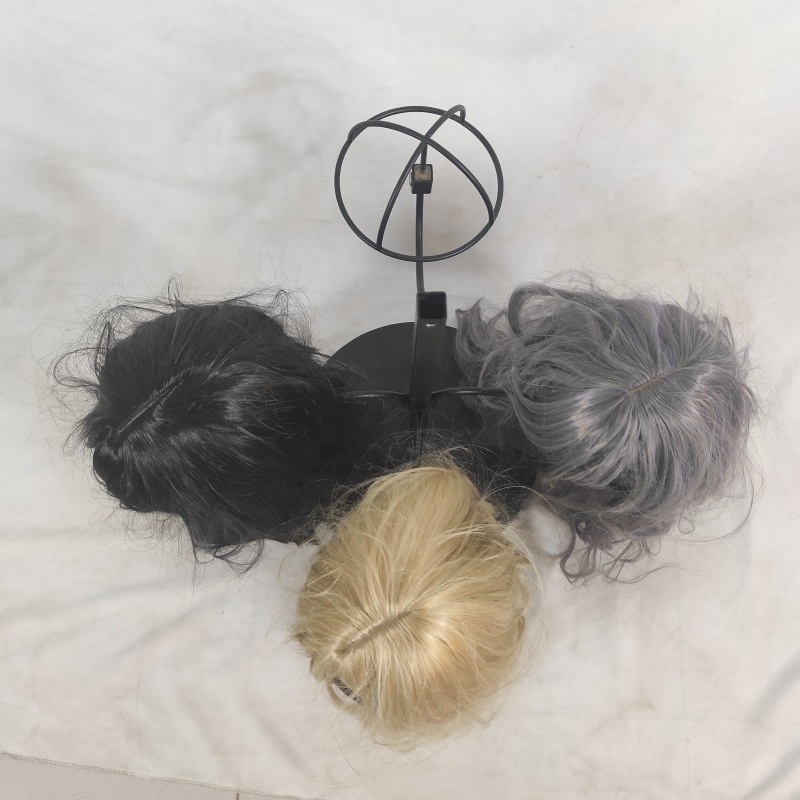 Custom Desktop Human Hair Bundles Wigs Extensions Display Rack Braiding Hair Accessories Display Stand